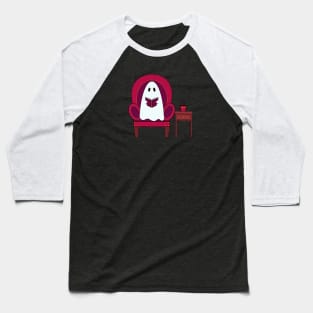 Cozy Ghost- Reading Baseball T-Shirt